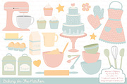 Soft Pastel Baking Clipart, an Illustration by Amanda Ilkov (Thumbnail 1 of 4)