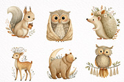 Boho Woodland Clipart, an Illustration by DreamArtGraphic (Thumbnail 3 of 8)