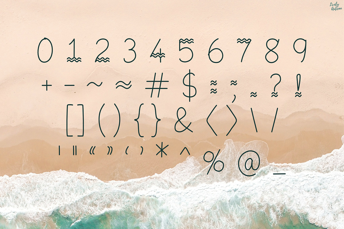 Summer Wave | Handwriting Font, a Handwritten Font by LivelyAutumn11.11 (Photo 3 of 5)