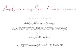 Ametrine, Casual Font