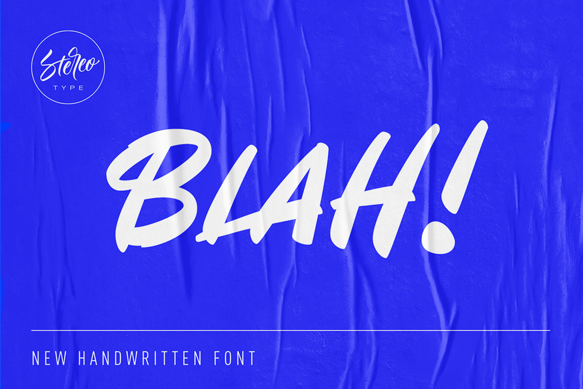 Blah! | SUMMER SALE - 60% OFF!, a Handwritten Font by StereoType (Photo 1 of 8)