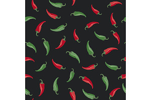 Red and green peppers