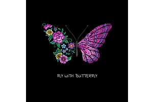 Butterfly And Flower. Floral