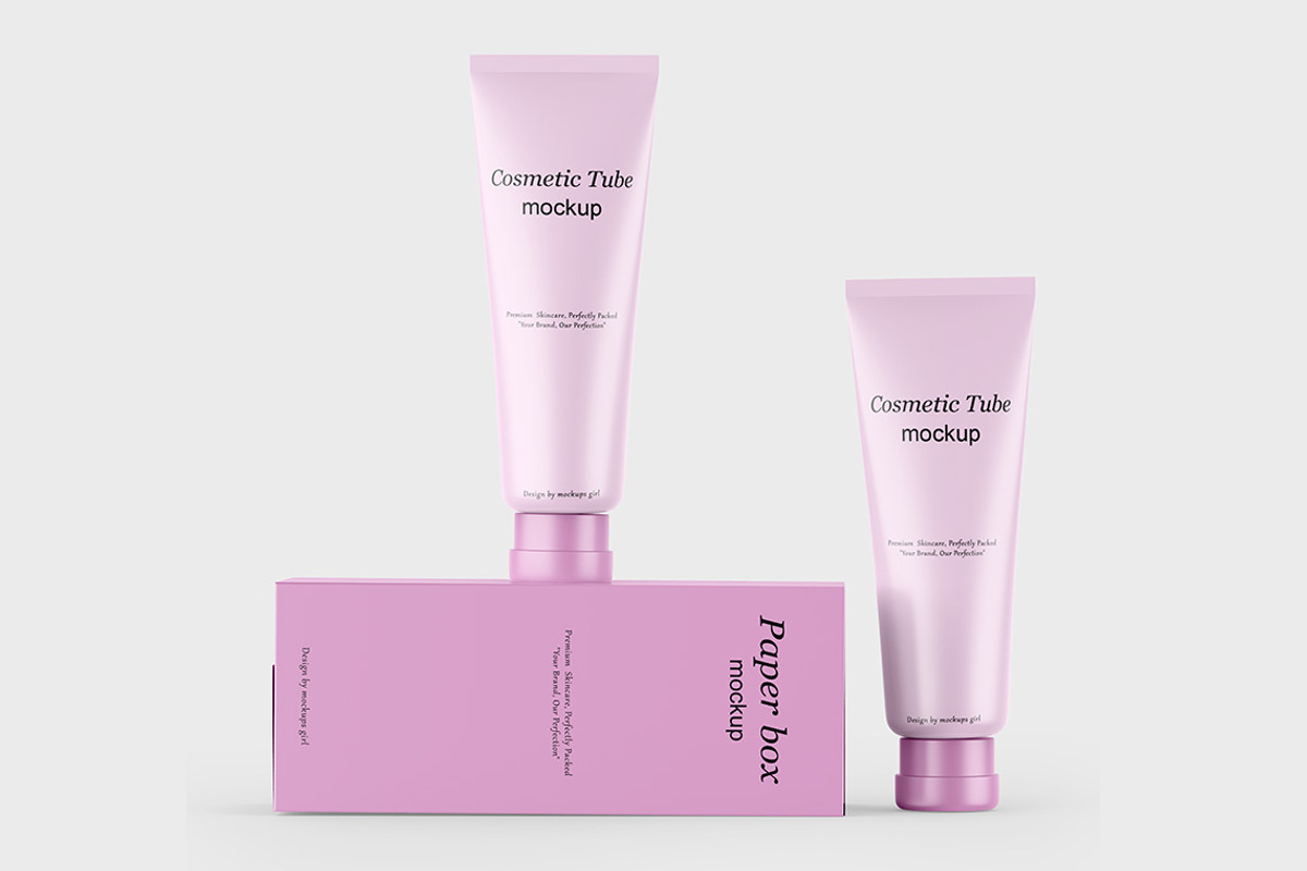 Cosmetic Tube with Box Mockups, a Packaging Mockup by Mockups Girl (Photo 5 of 5)