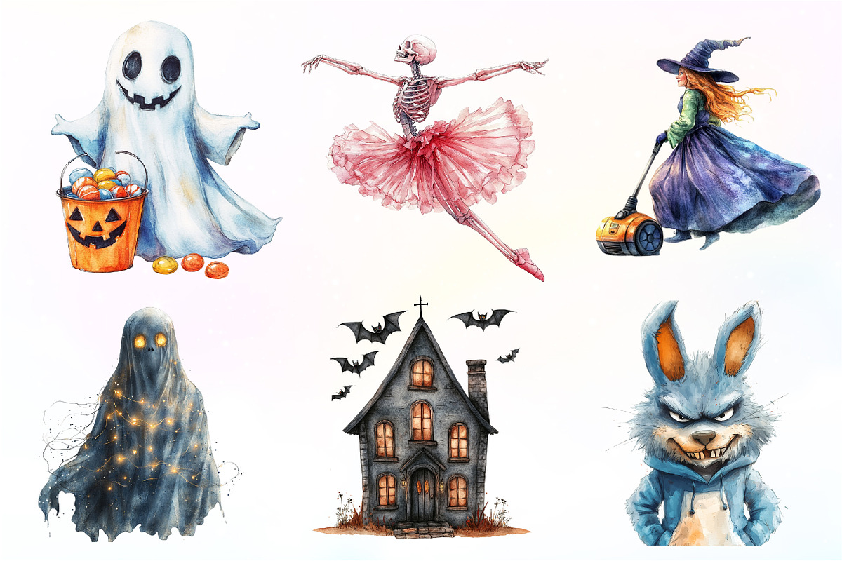 Funny Halloween Clipart, an Illustration by CreationArt (Photo 9 of 9)