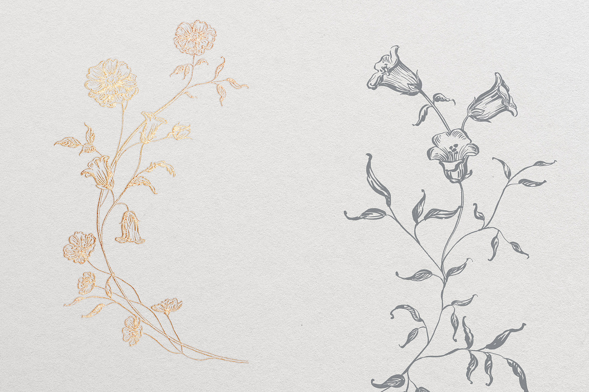 Line Art Flowers vector collection, a Decorative Illustration by Sensual Art (Photo 6 of 10)