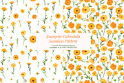 Energetic Calendula Seamless Pattern, a Pattern Graphic by FDR Studio (Thumbnail 2 of 4)
