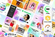 Influencer Canva Templates For IG, a Social Media Template by Virall (Thumbnail 2 of 10)