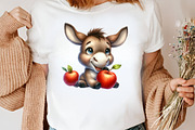 Watercolor Funny Donkey Clipart, an Illustration by Canvas Craft (Thumbnail 6 of 7)
