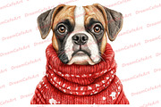 Quirky Christmas Dogs Clipart, an Illustration by DreamCafeArt (Thumbnail 6 of 6)