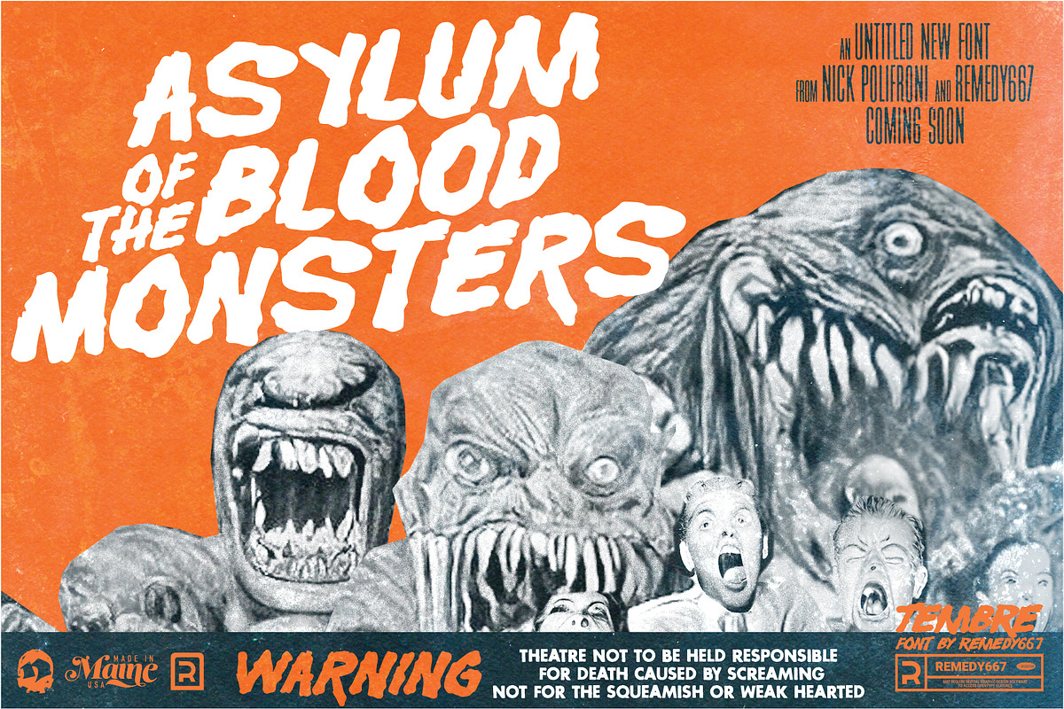 Tembre - Retro Horror Font, a Font by Remedy667 (Photo 7 of 8)