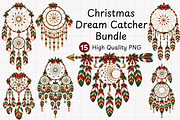 Christmas Dream Catcher Bundle, a Seasonal Illustration by Ink Gallery (Thumbnail 1 of 10)