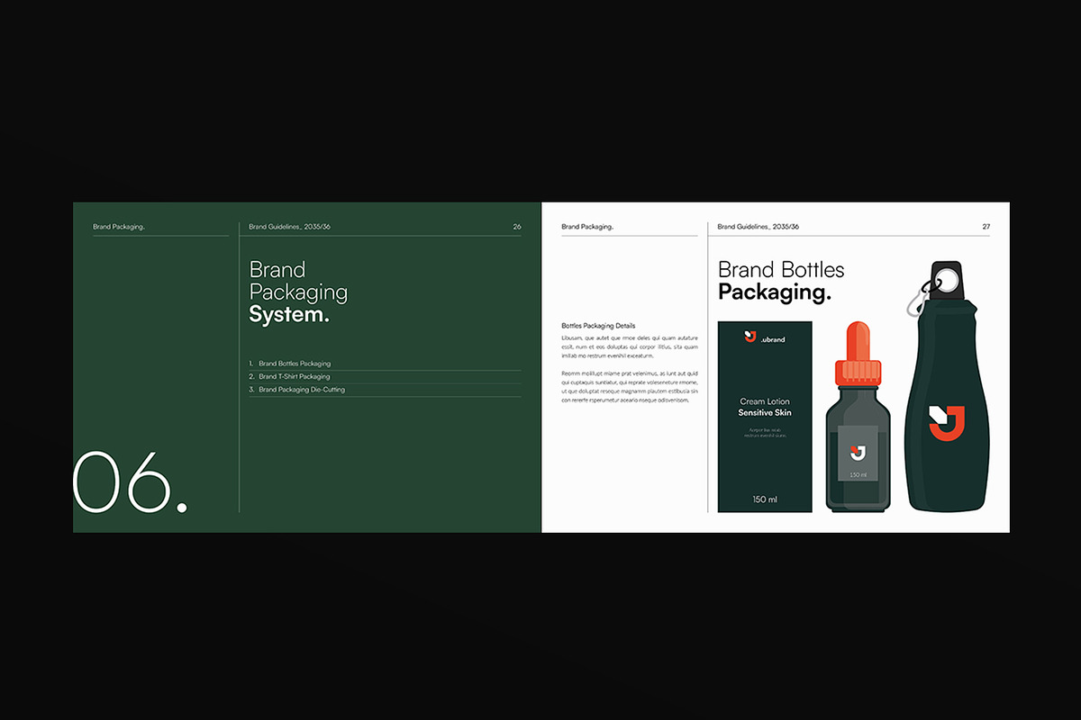 Brand Guidelines Template Landscape, a Brochure Template by DesignCrest (Photo 12 of 21)