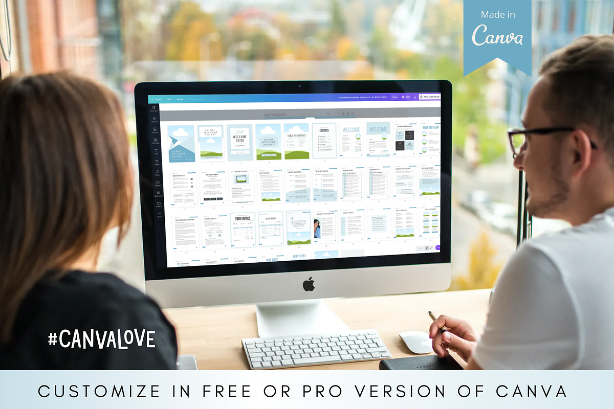 Client Onboarding Canva Template, a Brochure Template by Designs by Darowan