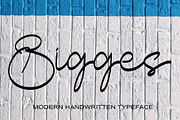 Bigges, a Script Font by Canden Meutuah (Thumbnail 1 of 5)
