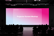 Projector Screens Mockup, an Advertising Mockup by PixelPiknik (Thumbnail 1 of 3)