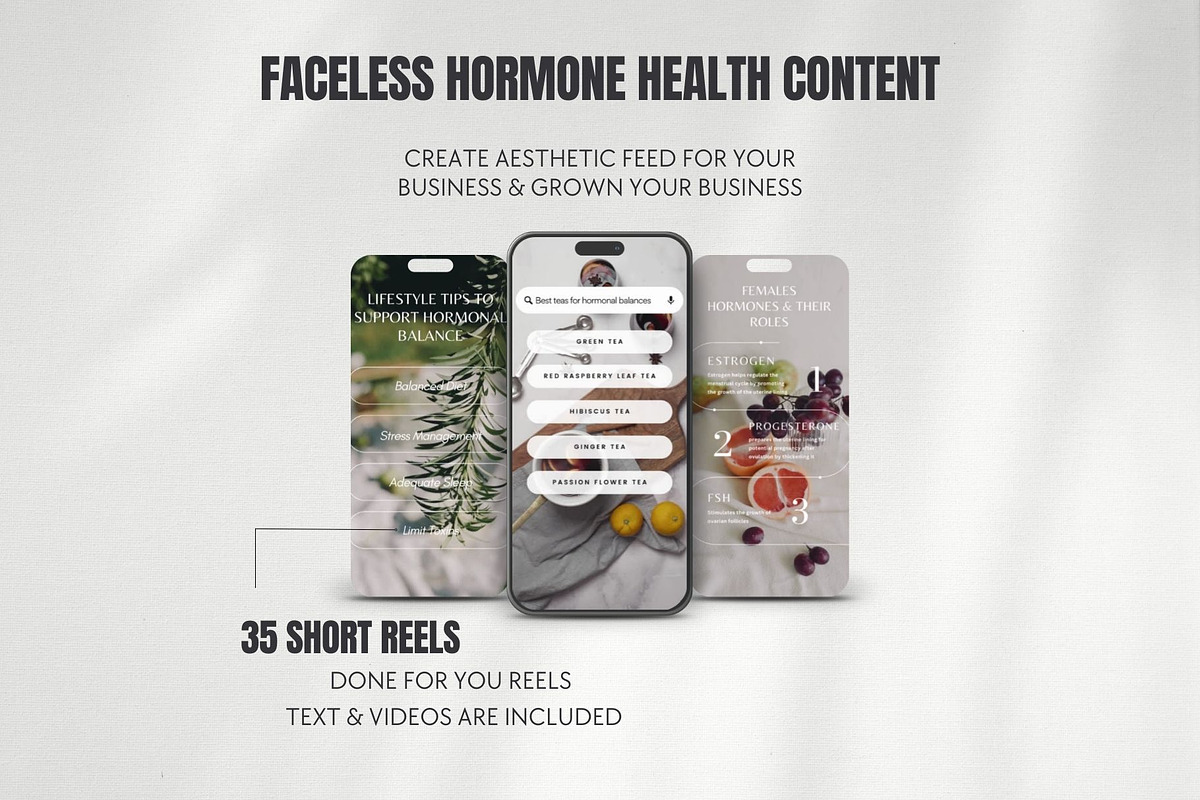 Hormone Health Instagram Reels, a Templates & Theme by CreativeTempHub (Photo 3 of 8)