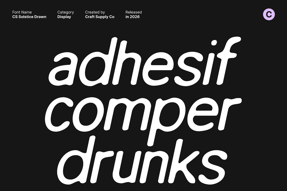 CS Solstice Drawn, a Sans Serif Font by Craft Supply Co. (Photo 5 of 8)