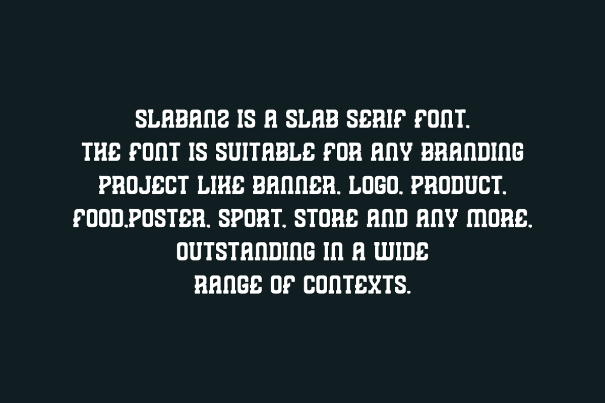 Slabanz - Slab Serif & Sport Font, a Slab Serif Font by QR Design Studio (Photo 5 of 7)