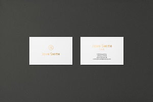 8.5x5.5cm Business Card Mockup