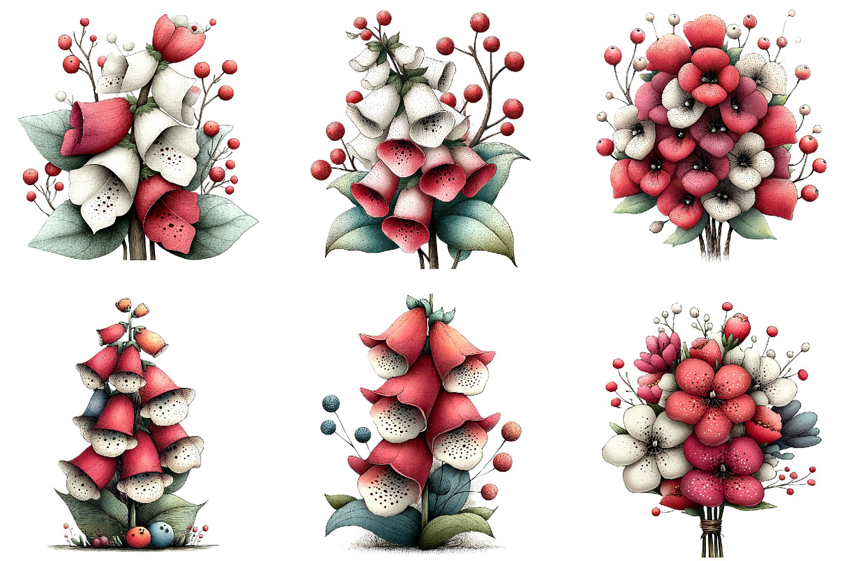 Whimsical Easter Foxglove Clipart, an Illustration by Sublimation Artist (Photo 5 of 7)