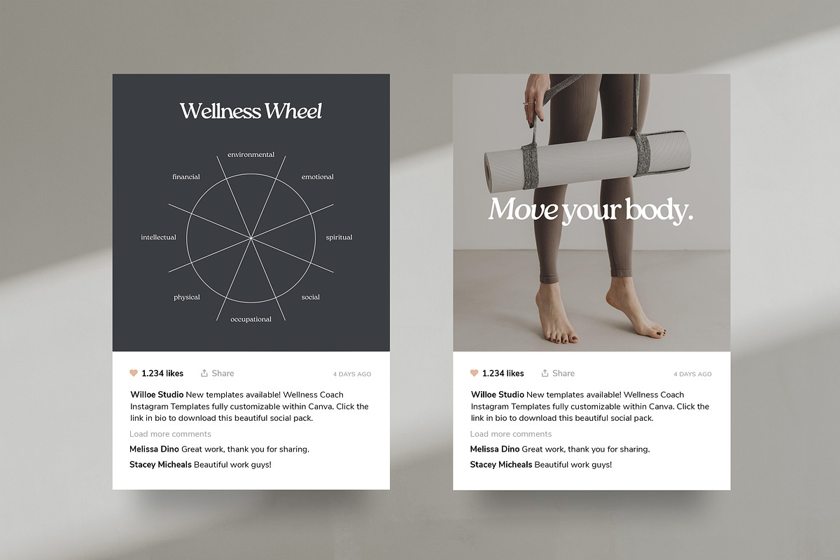 Wellness Coach Template - Canva, a Social Media Template by Willoe Studio (Photo 5 of 12)