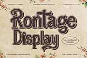 Rontage Display - Vintage Display, a Serif Font by Letterhend Studio (Thumbnail 1 of 8)