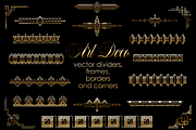 Art Deco Vector Frames and borders, a Decorative Illustration by CreativeJourney (Thumbnail 1 of 3)