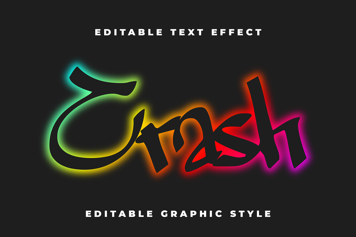 Graffiti Script Neon Text Effect preview 3