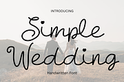 Simple Wedding is a handwritten font, a Script Font by Brown Cupple (Thumbnail 1 of 7)