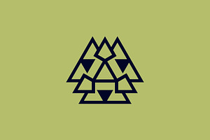 triangle pattern abstract logo, a Branding & Logo Template by Rasagama Studio