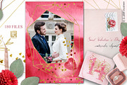 Saint Valentine's Day watercolor kit, a Texture Illustration by LABFcreations (Thumbnail 2 of 13)