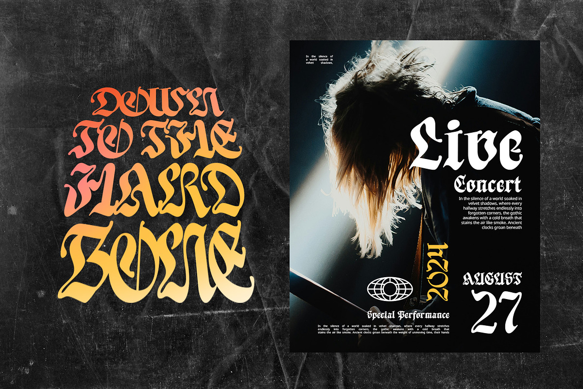 CS Rebelion – Blackletter Font, a Blackletter Font by Craft Supply Co. (Photo 6 of 8)