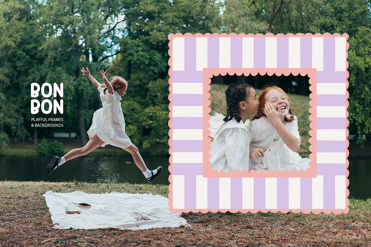 Bonbon Playful Frames & Backgrounds, an Object Graphic by alonahaidash (Photo 6 of 15)