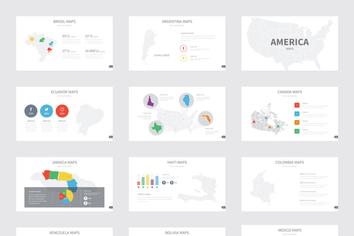 Maps Infographics Slides, a Presentation Template by Rystudio (Photo 2 of 6)