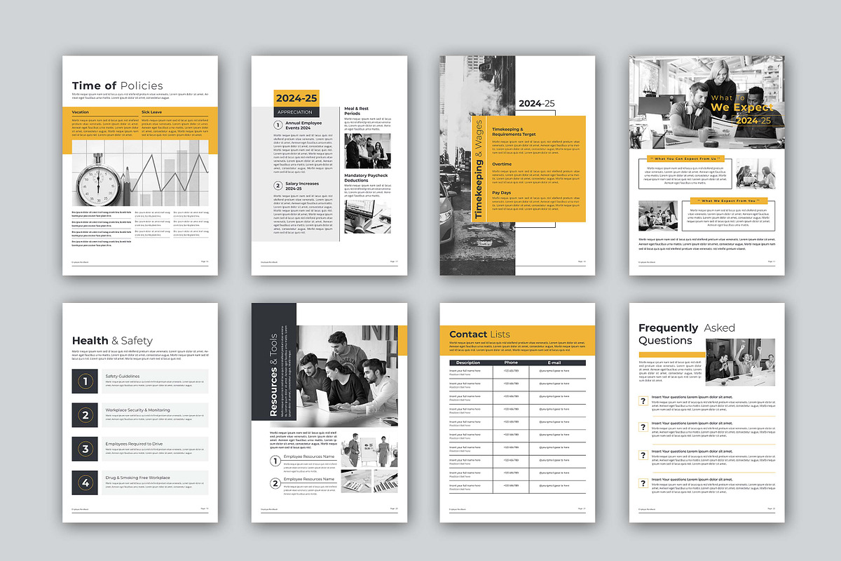 Employee Handbook Bundle | Word, IND, a Brochure Template by obayes (Photo 63 of 75)