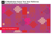 15 Vector Lunar New Year Patterns, a Pattern Graphic by CC CREATIVE CO (Thumbnail 14 of 23)