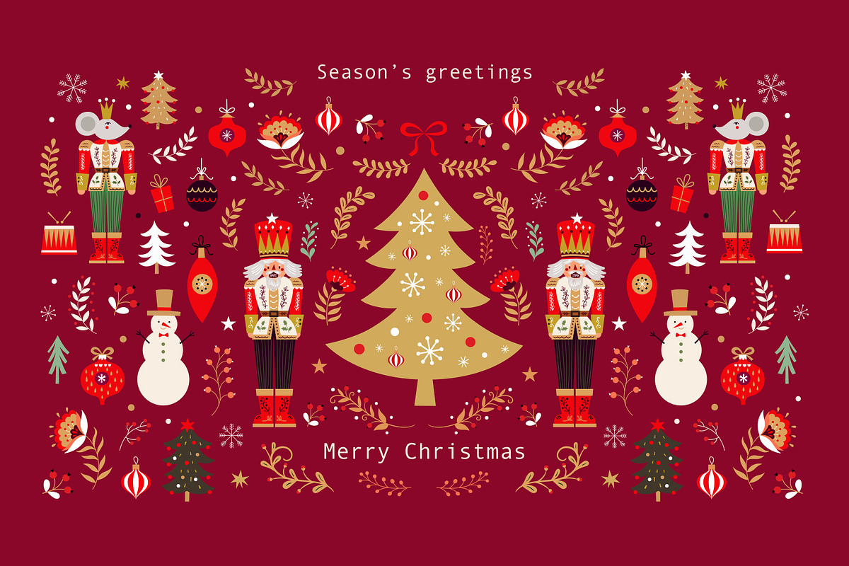 Merry Christmas, a Seasonal Illustration by MoleskoStudio (Photo 2 of 17)