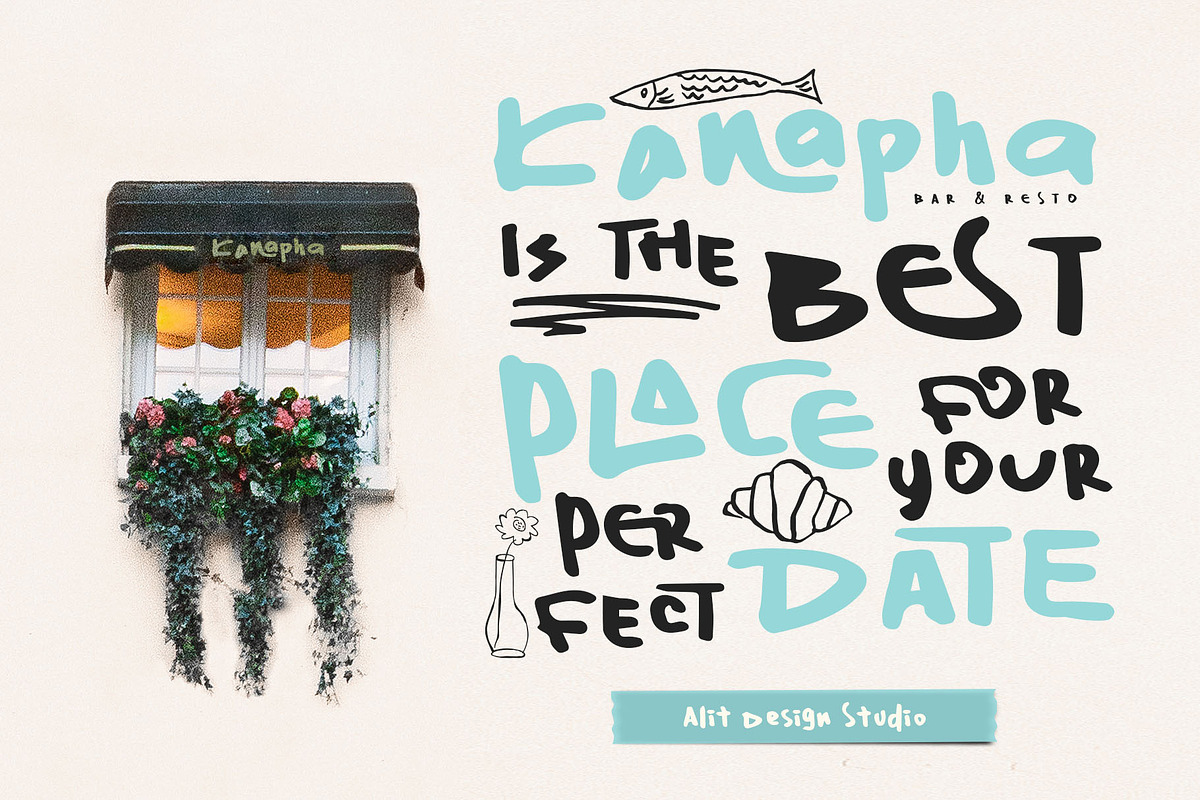 Pineapple Shadow Typeface, a Handwritten Font by alit design (Photo 3 of 15)