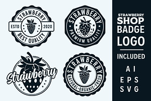 Strawberry Fruit Logo Vector., a Branding & Logo Template by Billah Hub