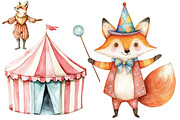 Watercolor Vintage Circus Party Anim, an Illustration by CitraGraphics (Thumbnail 5 of 5)