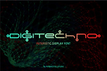 Digitechno - Futuristic Display Font