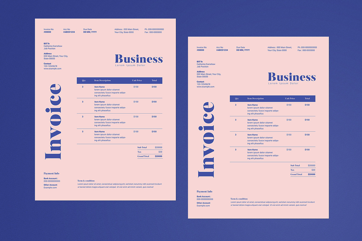 Invoice Template, a Stationery Template by Guuver (Photo 4 of 4)