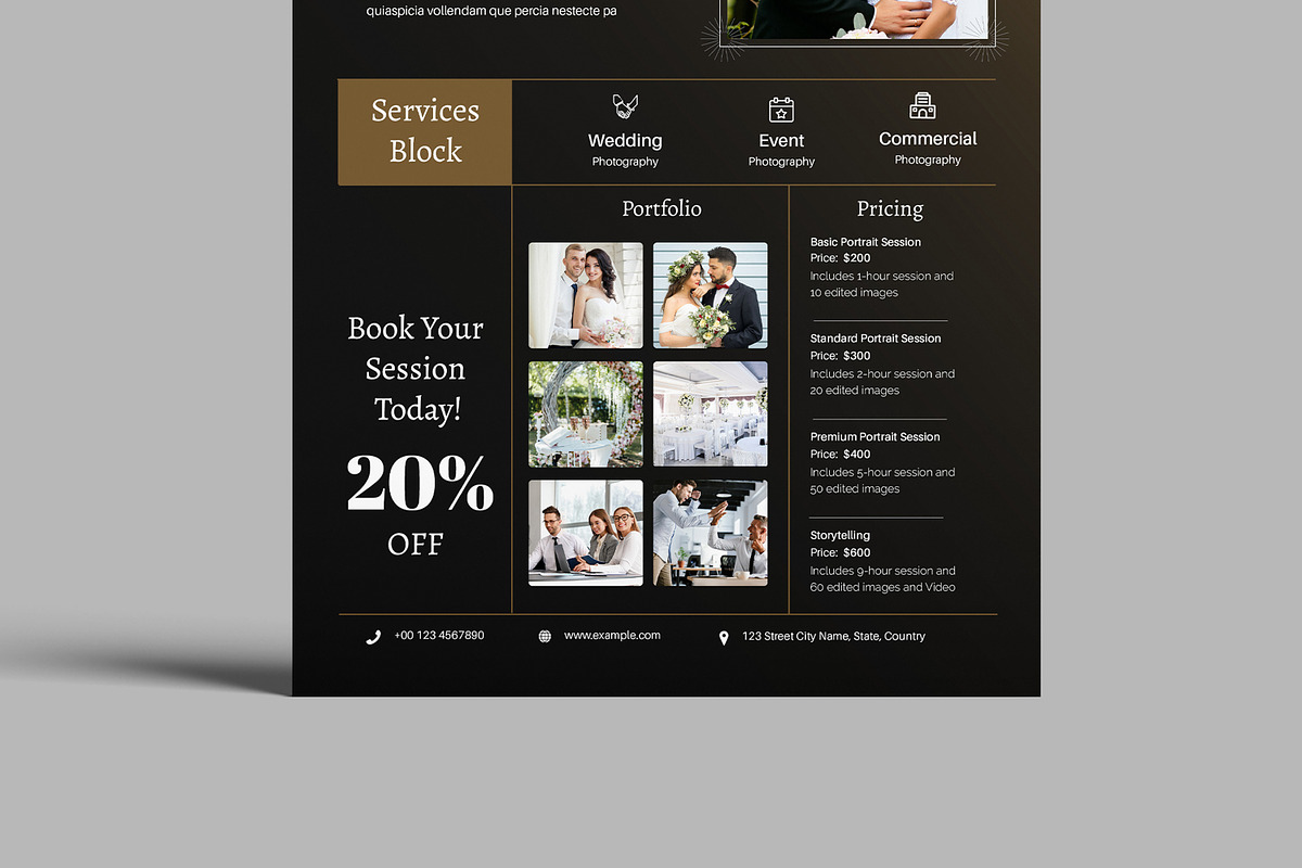 Photography Flyers Template, a Flyer Template by MightyDesign (Photo 3 of 8)