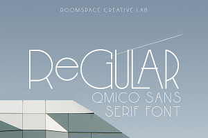 Qmico - Modern Minimal Art Deco Font