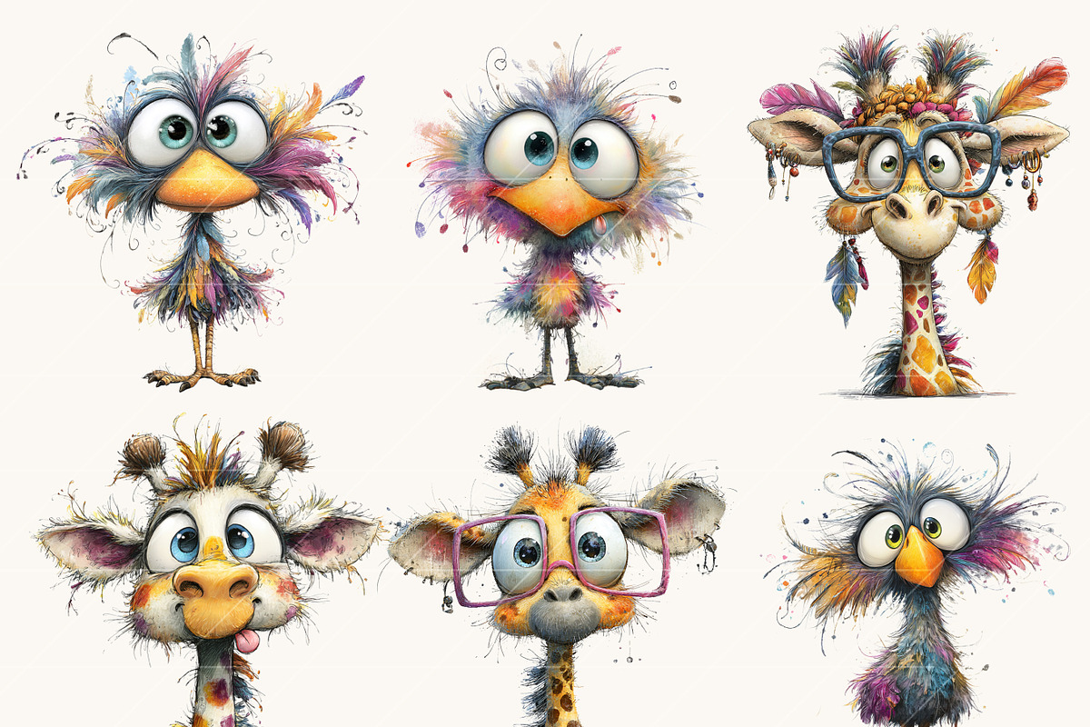 Quirky Funny Animals Clipart, an Animal Illustration by Design Scotch (Photo 8 of 8)