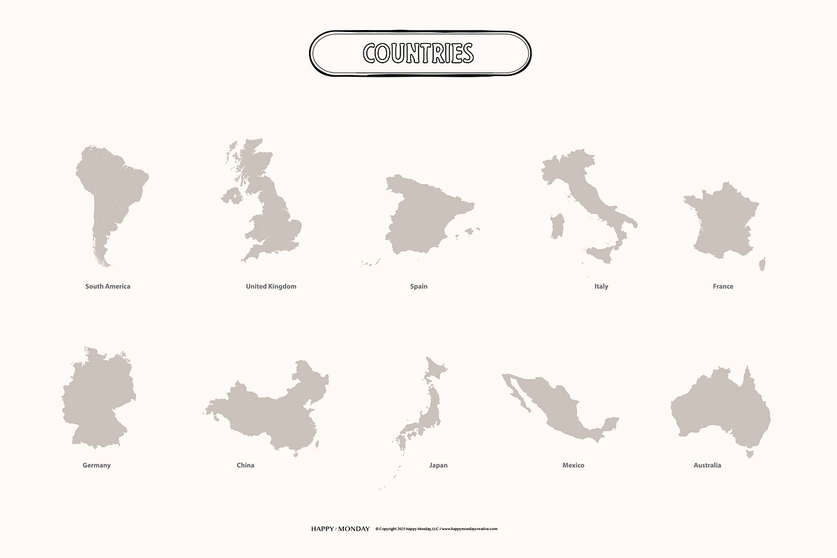 Travel Map Creator Collection, an Illustration by Happy Monday Creative (Photo 18 of 22)