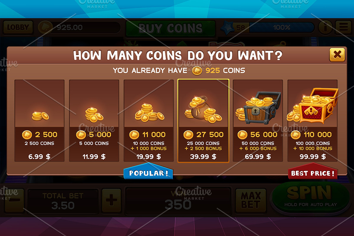 Classic Sevens Slots game KIT, an Illustration by Saranai Store (Photo 5 of 10)