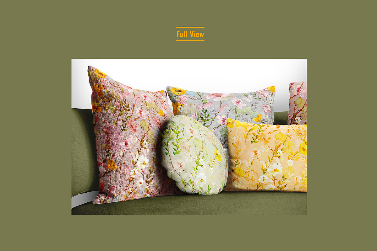 Organic Cotton Throw Pillow Mockup, a Household Mockup by Designertale (Photo 3 of 6)