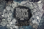 Marine Graphics Doodles Patterns, an Object Illustration by BALABOLKA (Thumbnail 1 of 6)